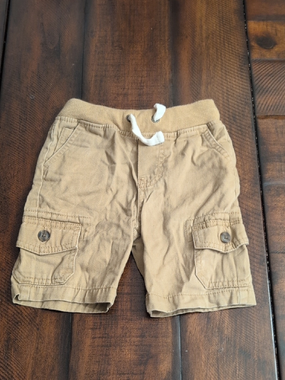 Cat & Jack Toddler Boys' Khaki Cargo Shorts with Drawstring 2T